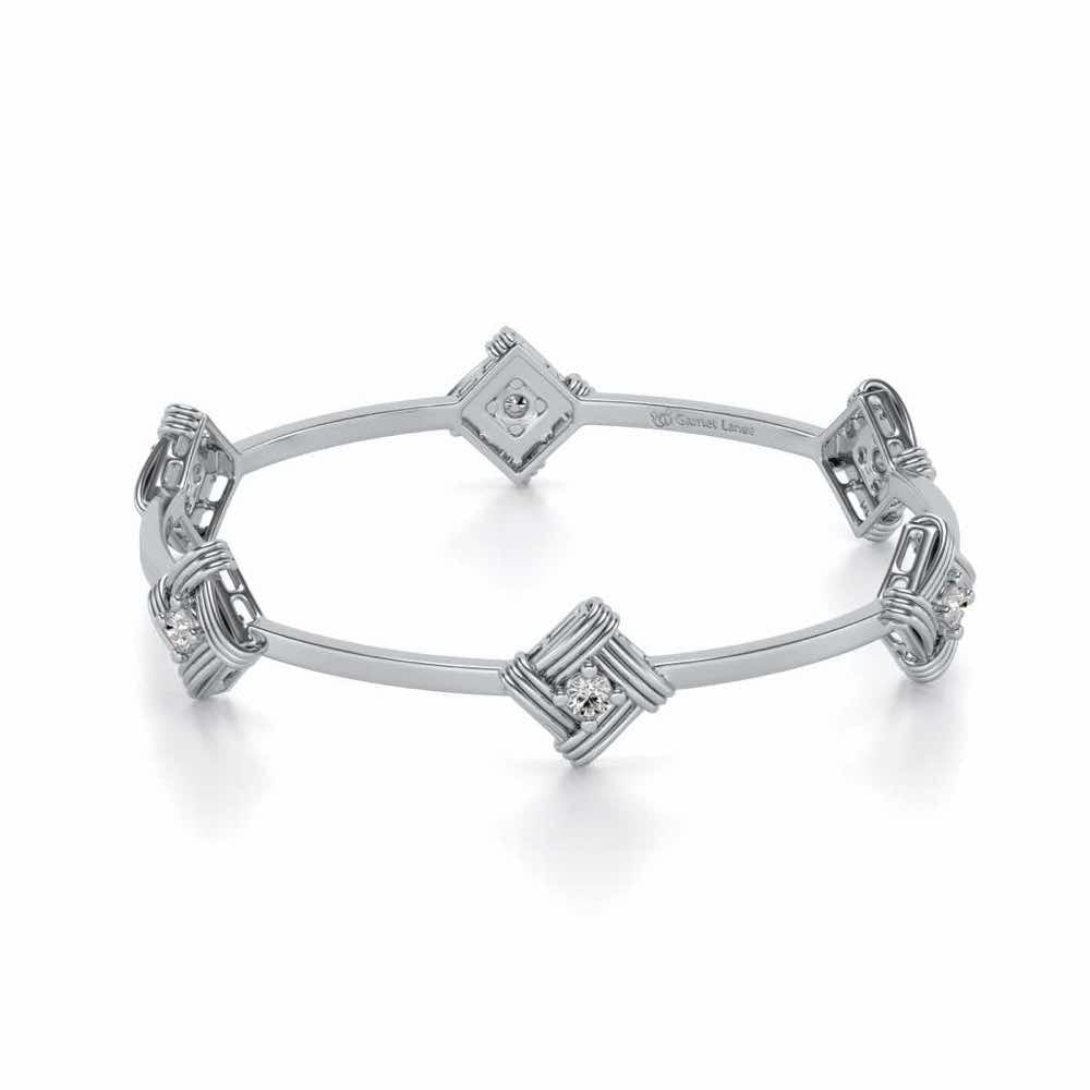 Wallah Silver Bangles - White Gold - Image 2