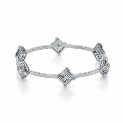 Wallah Silver Bangles - White Gold - Image 2