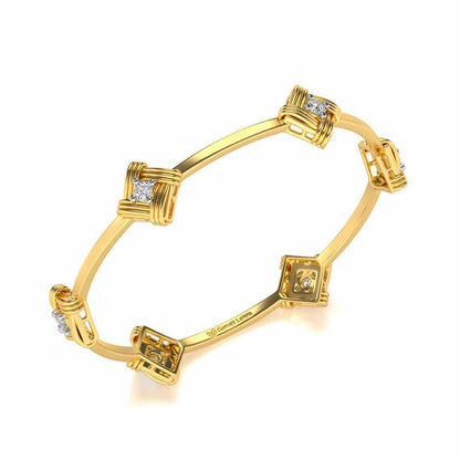 Wallah Silver Bangles - Yellow Gold - Image 1