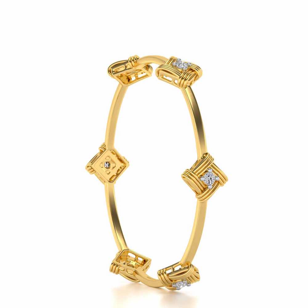Wallah Silver Bangles - Yellow Gold - Image 3