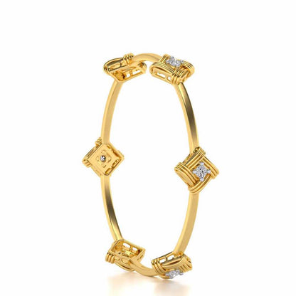 Wallah Silver Bangles - Yellow Gold - Image 3