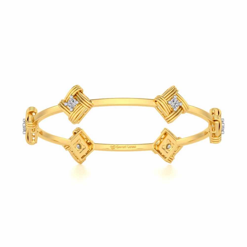 Wallah Silver Bangles - Yellow Gold - Image 4