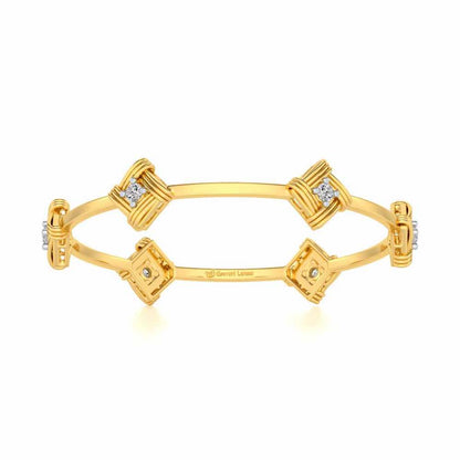Wallah Silver Bangles - Yellow Gold - Image 4