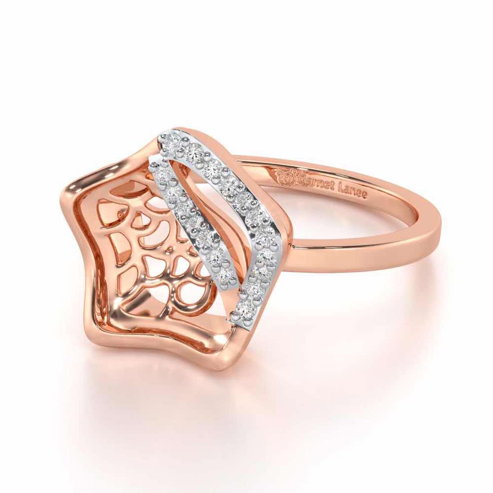 Water Bloom Silver Ring - Rose Gold - Image 2