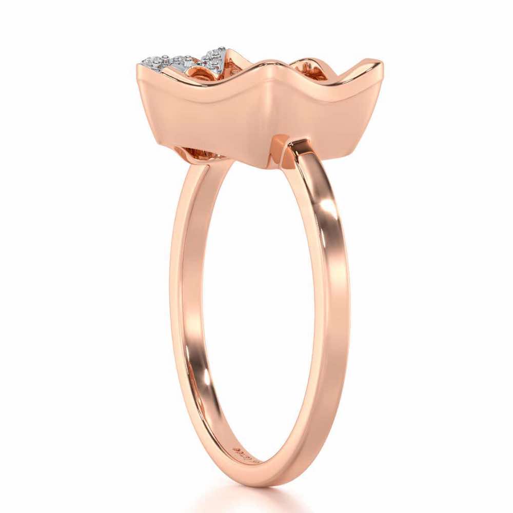 Water Bloom Silver Ring - Rose Gold - Image 3