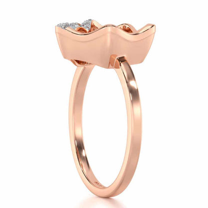 Water Bloom Silver Ring - Rose Gold - Image 3