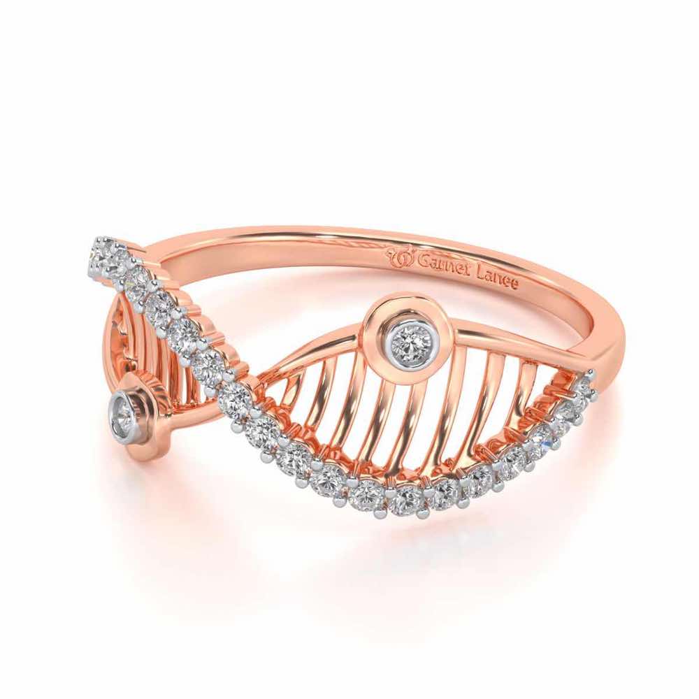 Wave Eye Silver Ring - Rose Gold - Image 2
