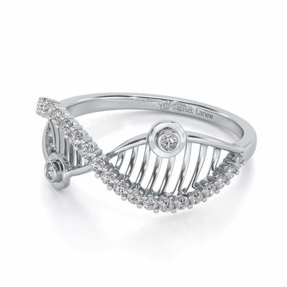 Wave Eye Silver Ring - White Gold - Image 2