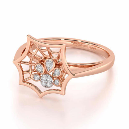Web Glow Silver Ring - Rose Gold - Image 2