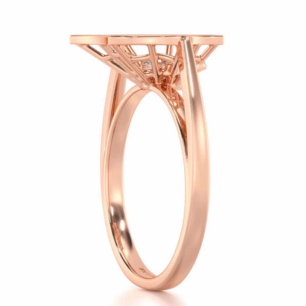 Web Glow Silver Ring - Rose Gold - Image 3
