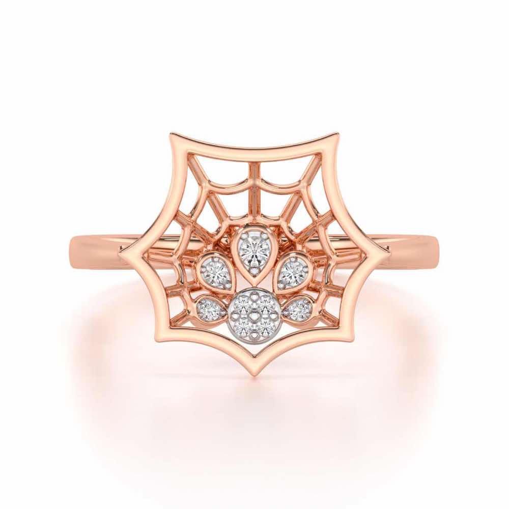 Web Glow Silver Ring - Rose Gold - Image 4