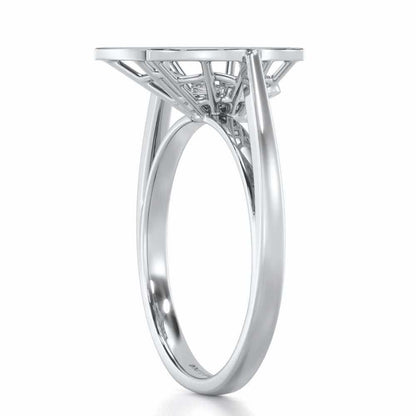 Web Glow Silver Ring - White Gold - Image 3