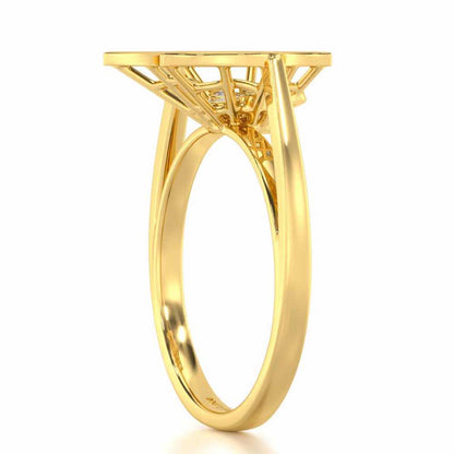 Web Glow Silver Ring - Yellow Gold - Image 3
