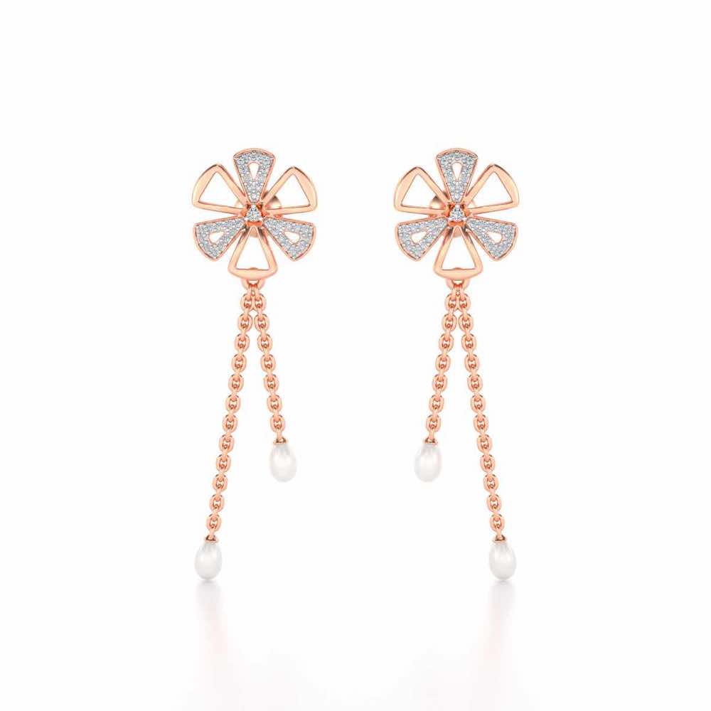 Wheely Silver Dangler Earrings