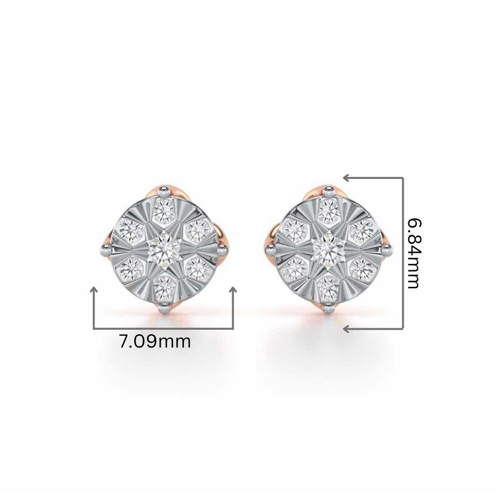 Whimsy Silver Earrings - Rose Gold - Image 2