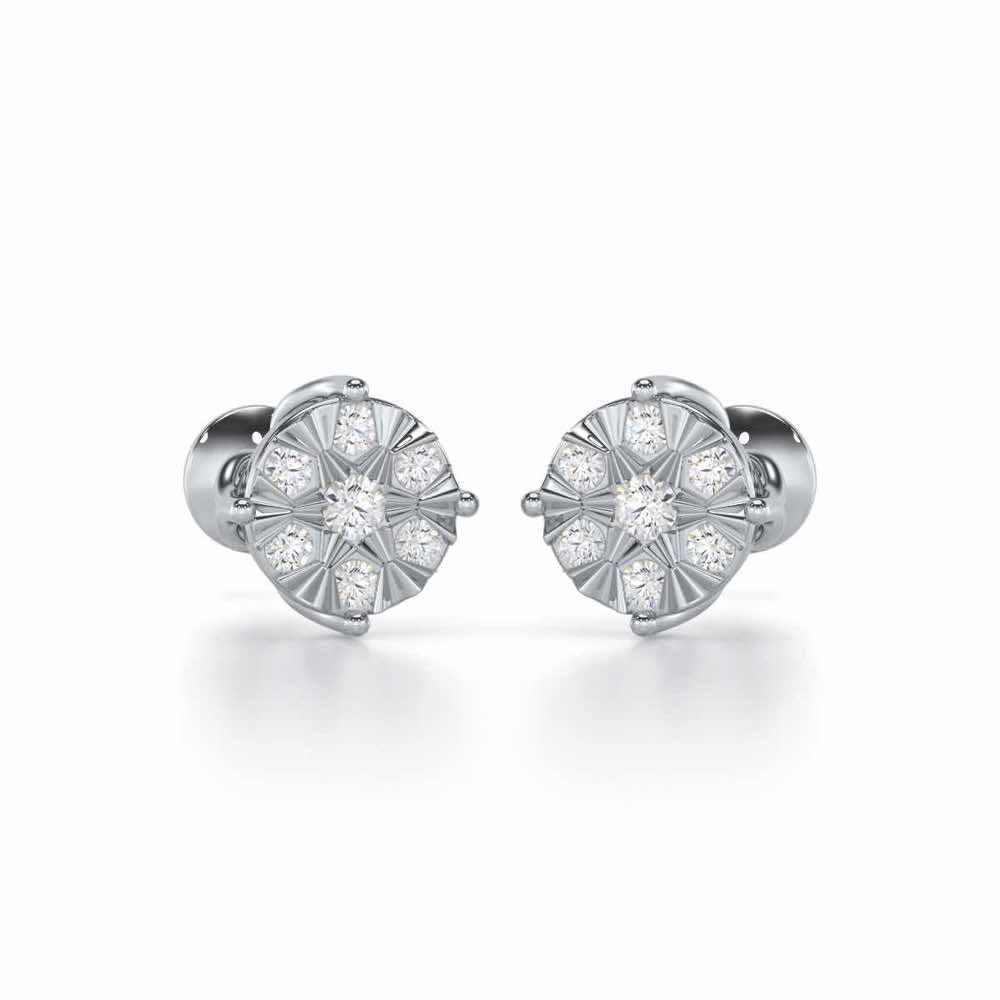 Whimsy Silver Earrings - White Gold - Image 1
