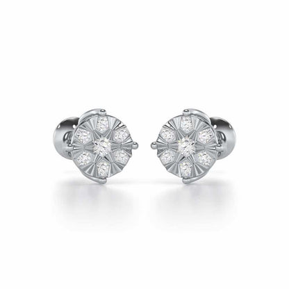 Whimsy Silver Earrings - White Gold - Image 1