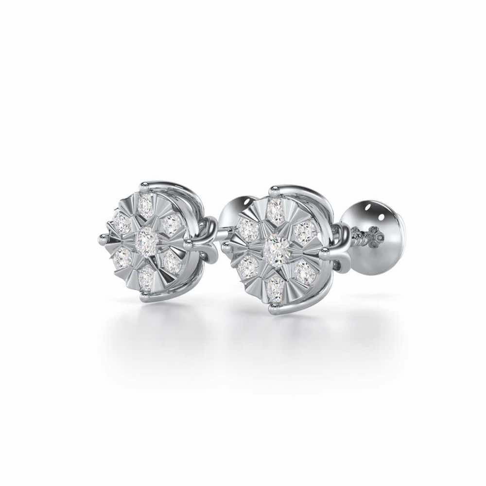 Whimsy Silver Earrings - White Gold - Image 3