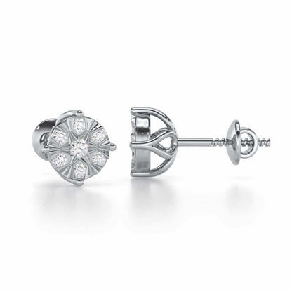 Whimsy Silver Earrings - White Gold - Image 4