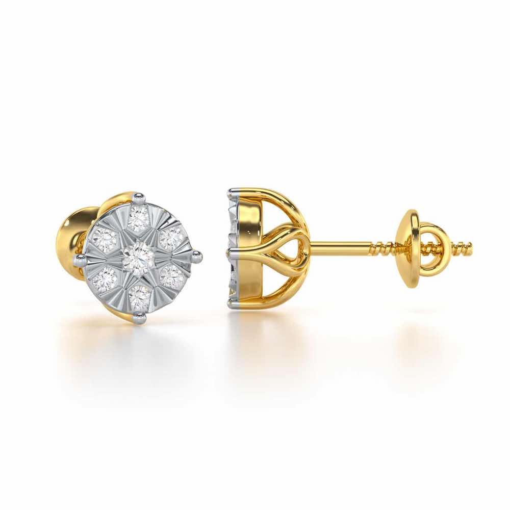 Whimsy Silver Earrings - Yellow Gold - Image 4