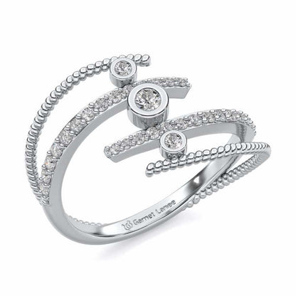 Whirling Silver Ring - White Gold - Image 1