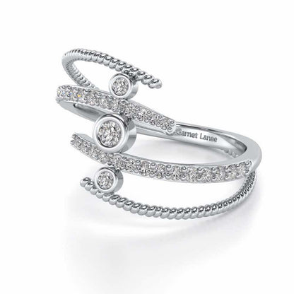 Whirling Silver Ring - White Gold - Image 2