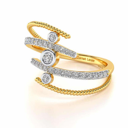 Whirling Silver Ring - Yellow Gold - Image 2
