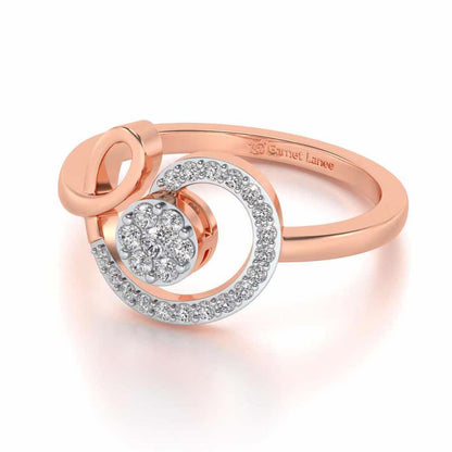 Whisper Silver Ring - Rose Gold - Image 2