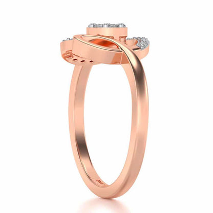 Whisper Silver Ring - Rose Gold - Image 3