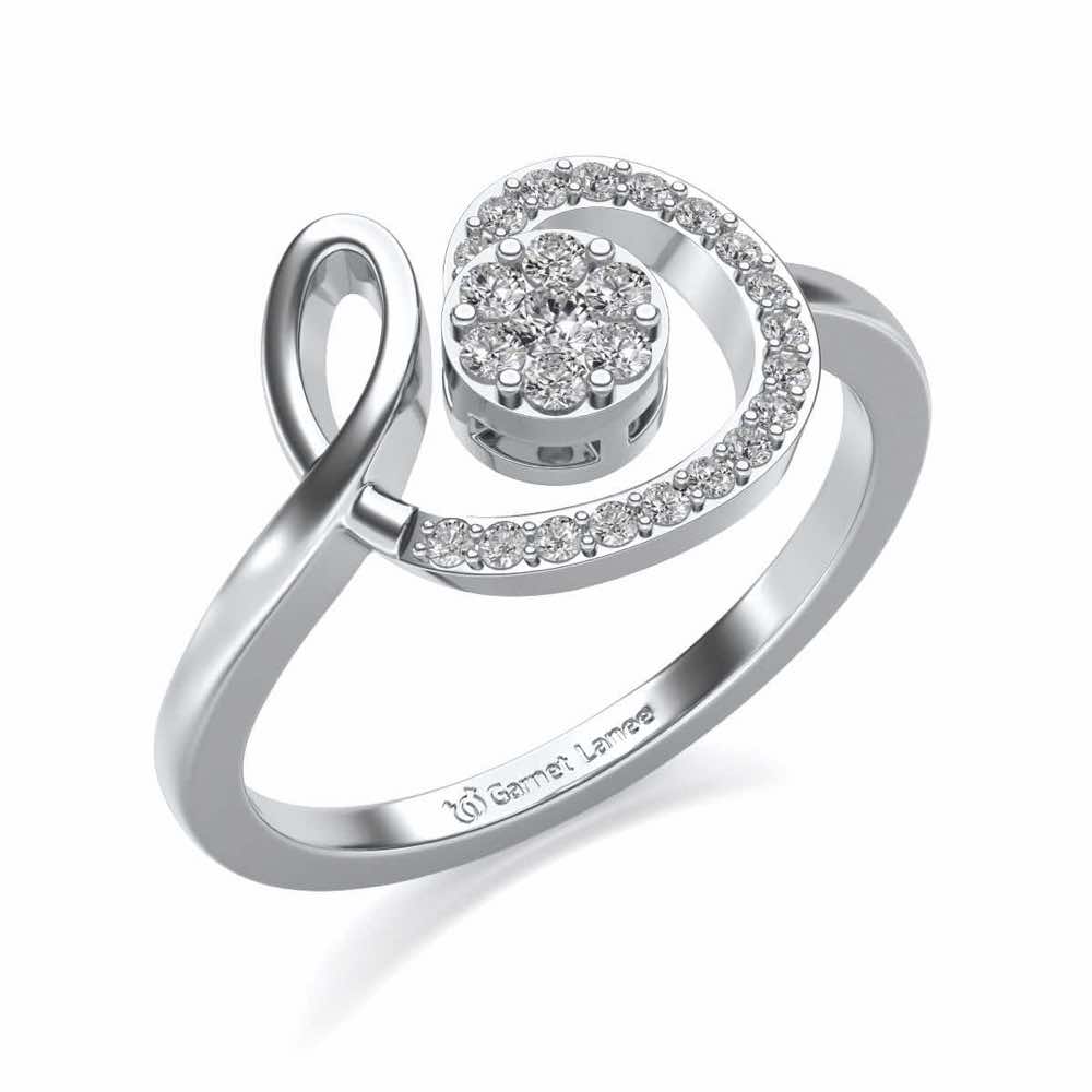 Whisper Silver Ring - White Gold - Image 1