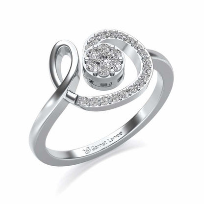 Whisper Silver Ring - White Gold - Image 1