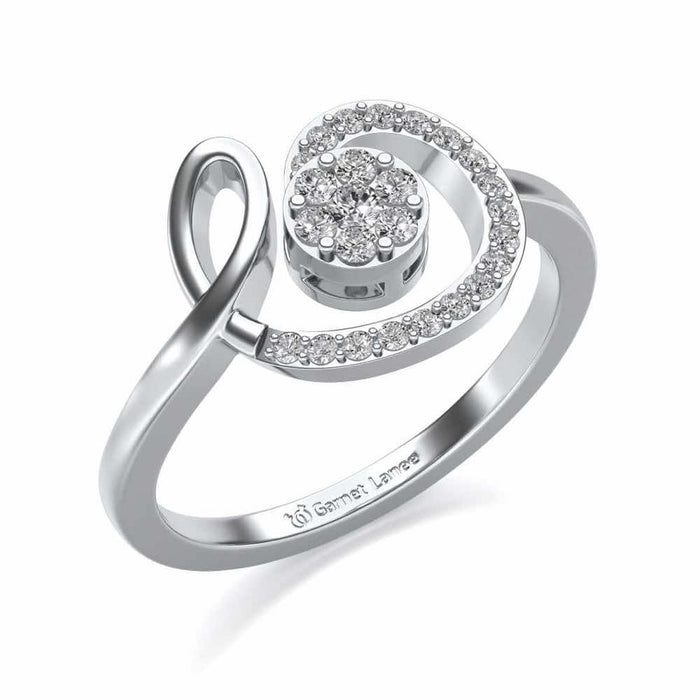 Whisper Silver Ring - White Gold - Image 1