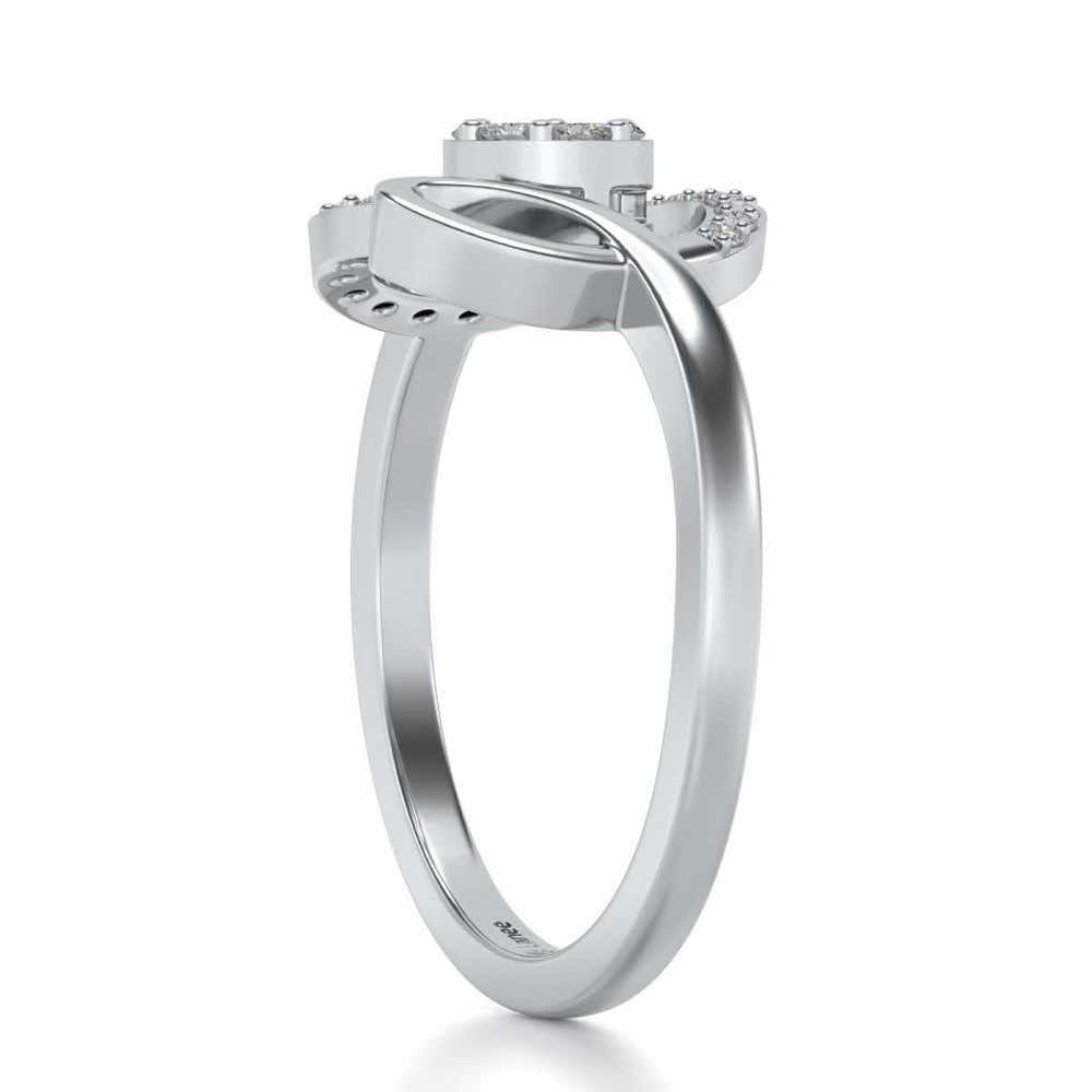 Whisper Silver Ring - White Gold - Image 3