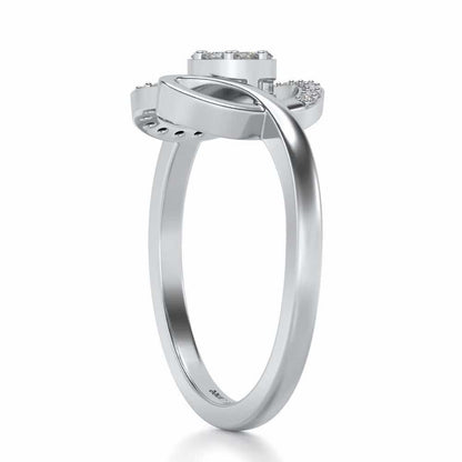 Whisper Silver Ring - White Gold - Image 3