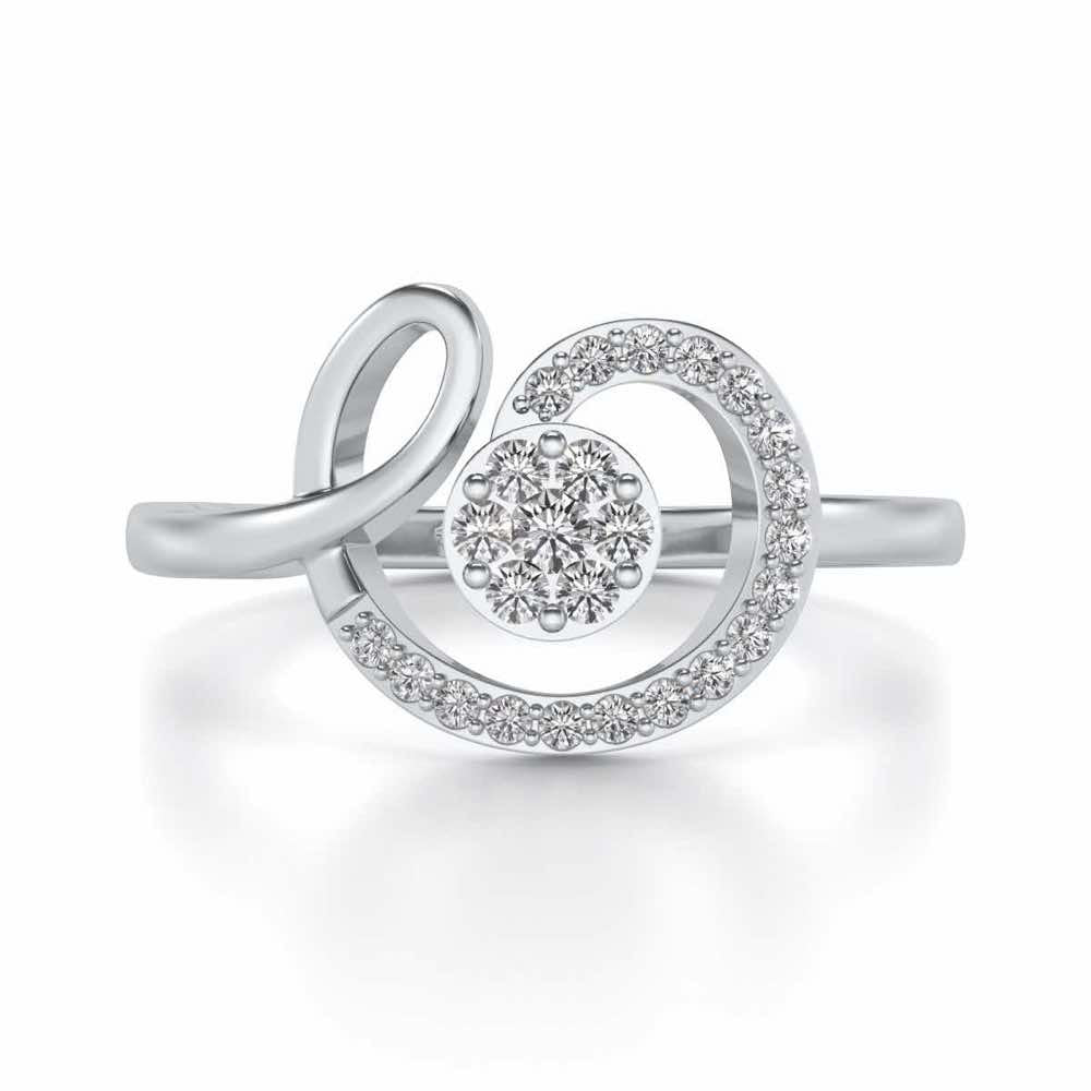 Whisper Silver Ring - White Gold - Image 4