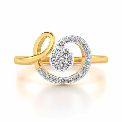 Whisper Silver Ring - Yellow Gold - Image 4