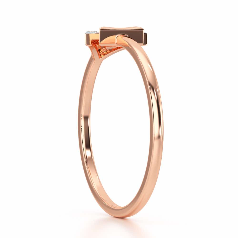 Whisper Shine Silver Ring - Rose Gold - Image 3