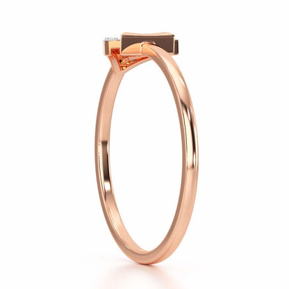 Whisper Shine Silver Ring - Rose Gold - Image 3