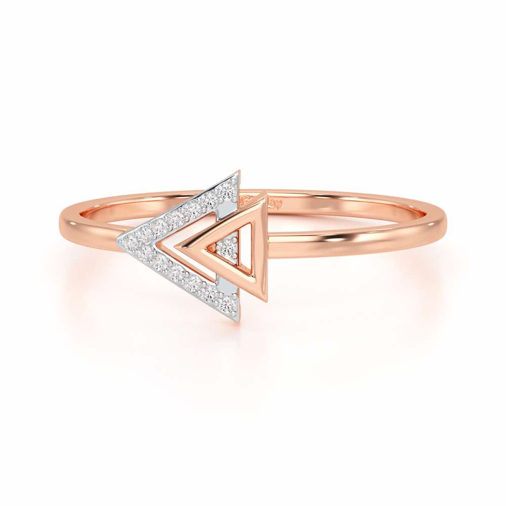Whisper Shine Silver Ring - Rose Gold - Image 4