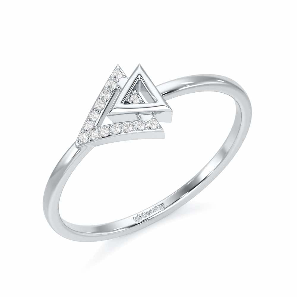 Whisper Shine Silver Ring - White Gold - Image 1