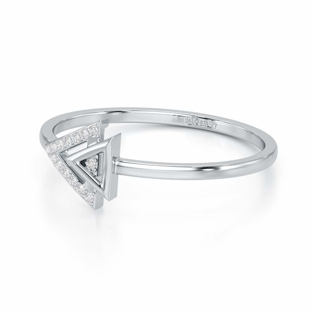 Whisper Shine Silver Ring - White Gold - Image 2