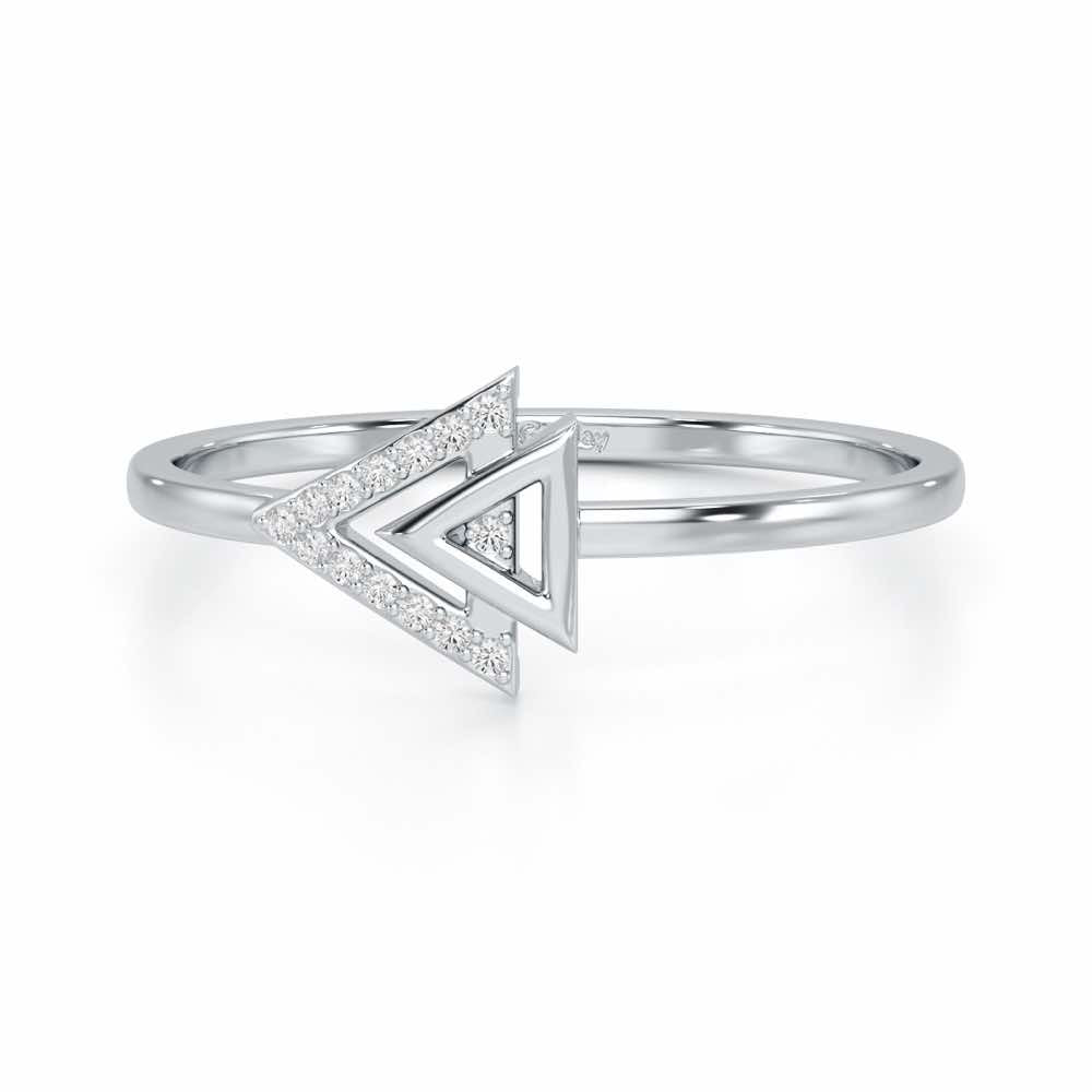 Whisper Shine Silver Ring - White Gold - Image 4