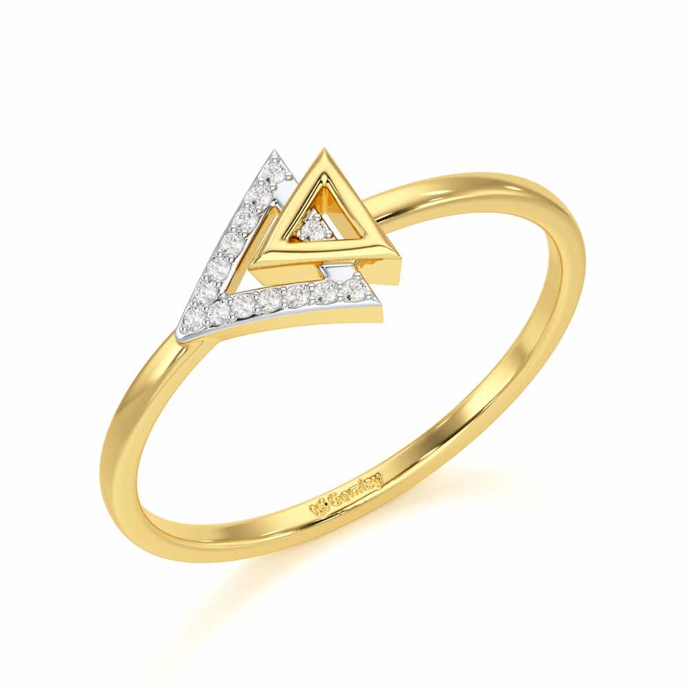 Whisper Shine Silver Ring - Yellow Gold - Image 1
