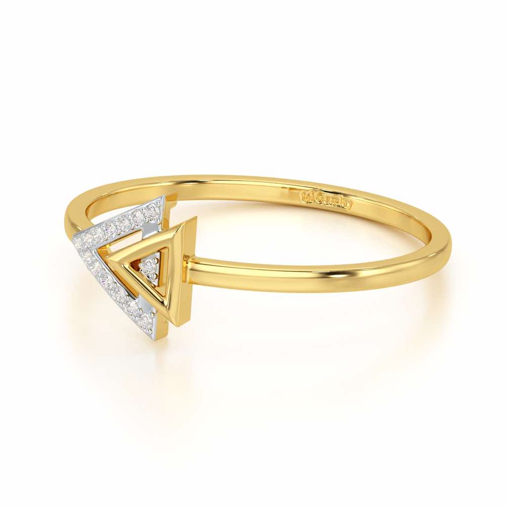 Whisper Shine Silver Ring - Yellow Gold - Image 2