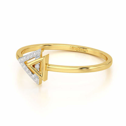Whisper Shine Silver Ring - Yellow Gold - Image 2