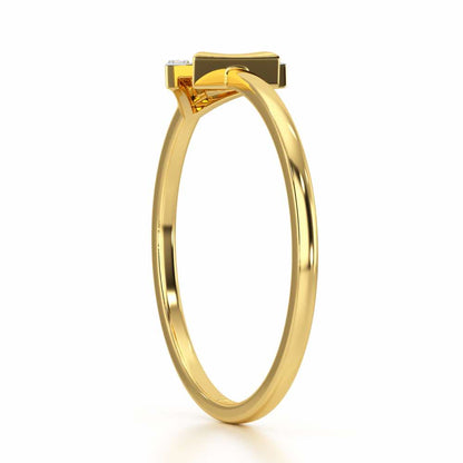 Whisper Shine Silver Ring - Yellow Gold - Image 3