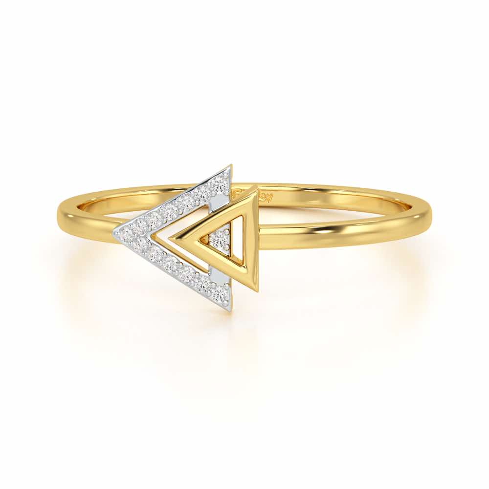 Whisper Shine Silver Ring - Yellow Gold - Image 4