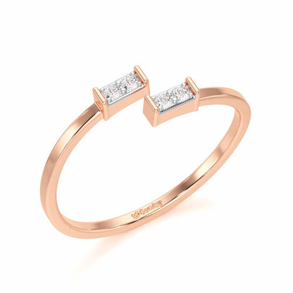 Whisper Thin Silver Ring - Rose Gold - Image 1