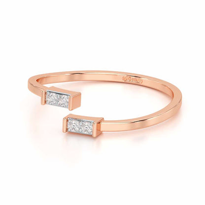 Whisper Thin Silver Ring - Rose Gold - Image 2