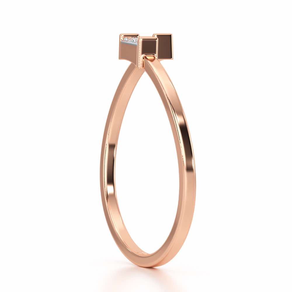 Whisper Thin Silver Ring - Rose Gold - Image 3
